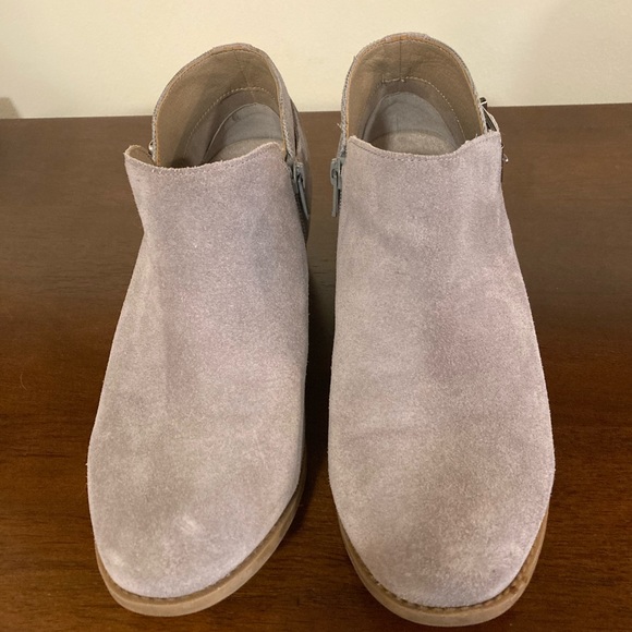 Vionic Shoes - Vionic Dusty Grey Suede Ankle Booties